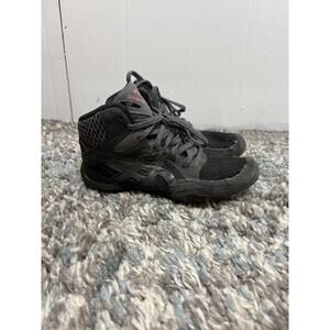 ASICS Shoes Kids 13 Wrestling Snapdown 3 Black Gunmetal High Top Ankle Support